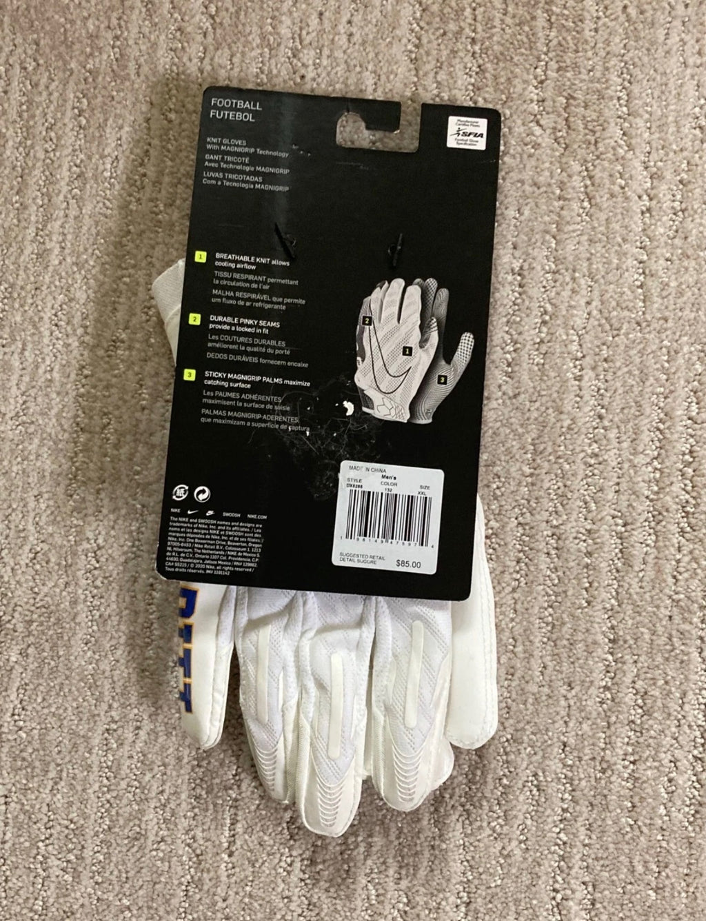 NCAA PITT FOOTBALL GLOVES